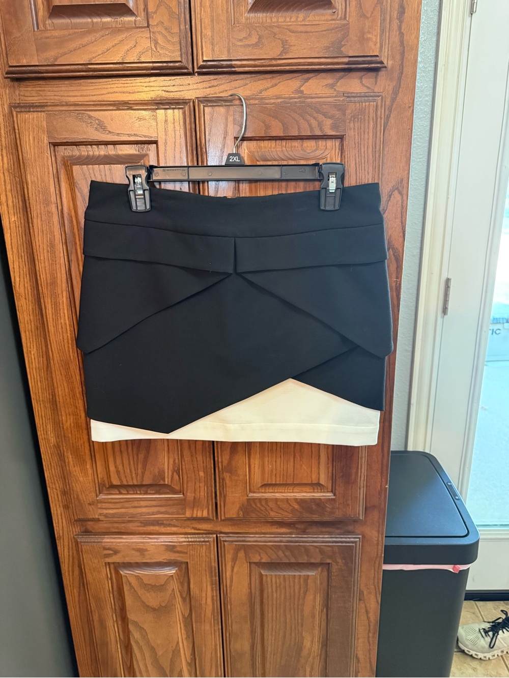 BCBGMaxAzria Black and white Layered Mini Skirt